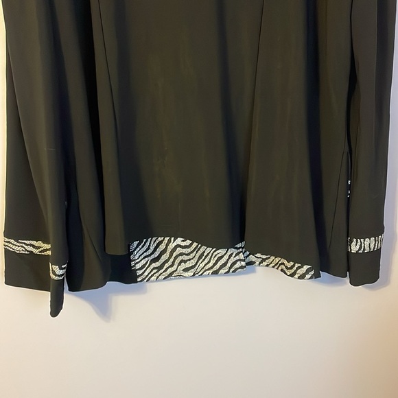 Artex Fashions Vintage Black Dilver Zebra Stripe Blazer Jacket size 2X - Picture 12 of 16